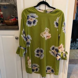 LOFT green and blue dress